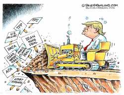 TRUMP BULLDOZER by Dave Granlund