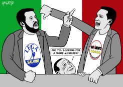 SALVINI, DI MAIO, BERLUSCONI by Rainer Hachfeld