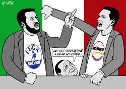 SALVINI, DI MAIO, BERLUSCONI by Rainer Hachfeld