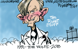 TOM WOLFE -RIP by Milt Priggee