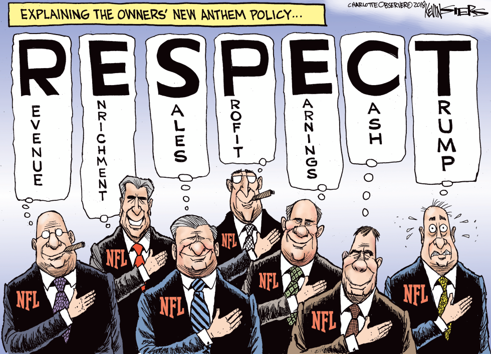  NFL ANTHEM POLICY by Kevin Siers