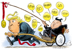 NORTH KOREA CARROT AND STICK by Daryl Cagle