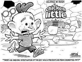 GEORGE W. BUSH AS CHICKEN LITTLE by RJ Matson