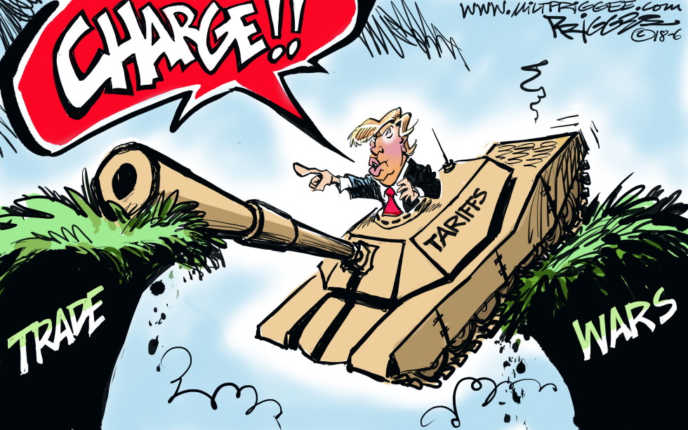  TRUMP TRADE TARIFFS by Milt Priggee