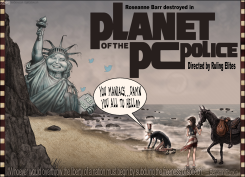 ROSEANNE BARR PLANET OF THE APES by Sean Delonas