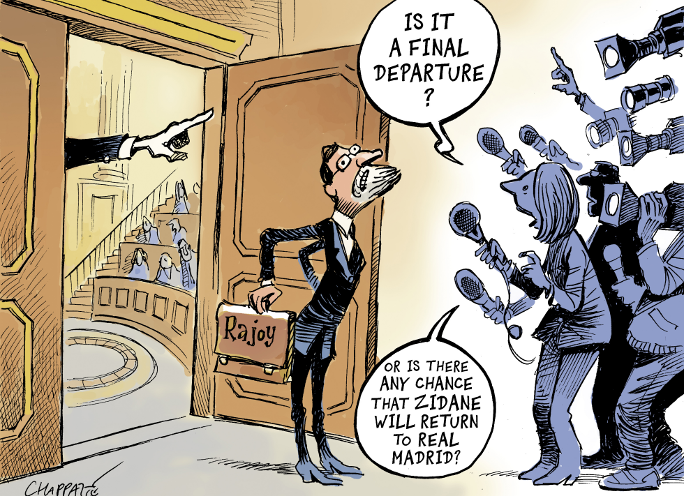  EXIT OF THE SPANISH PRIME MINISTER by Patrick Chappatte