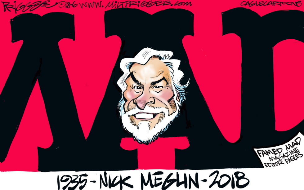  NICK MEGLIN -RIP by Milt Priggee