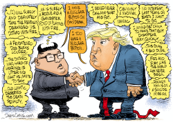 TRUMP AND KIM JONG UN MEETING by Daryl Cagle