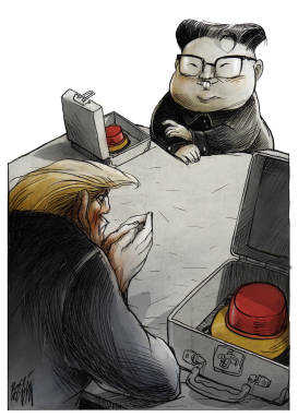 EL ENCUENTRO / TRUMP MEETS KIM JONG UN by Angel Boligan