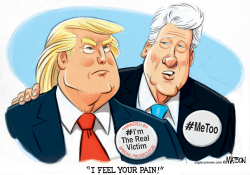 TRUMP AND CLINTON POTUS PITY PARTY by RJ Matson