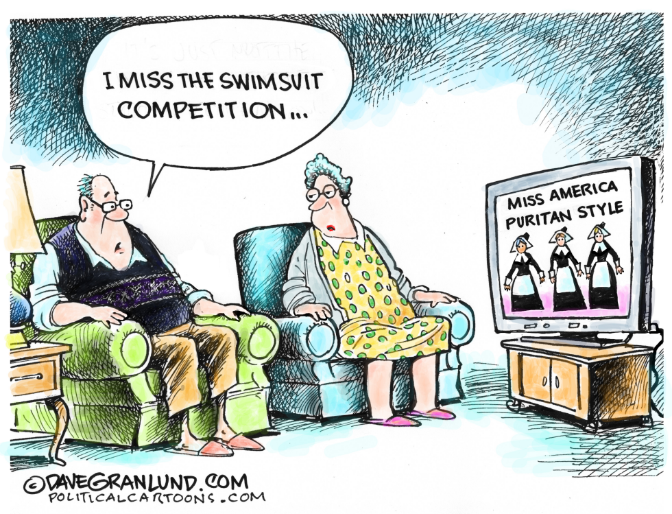  MISS AMERICA ENDS SWIMSUITS by Dave Granlund