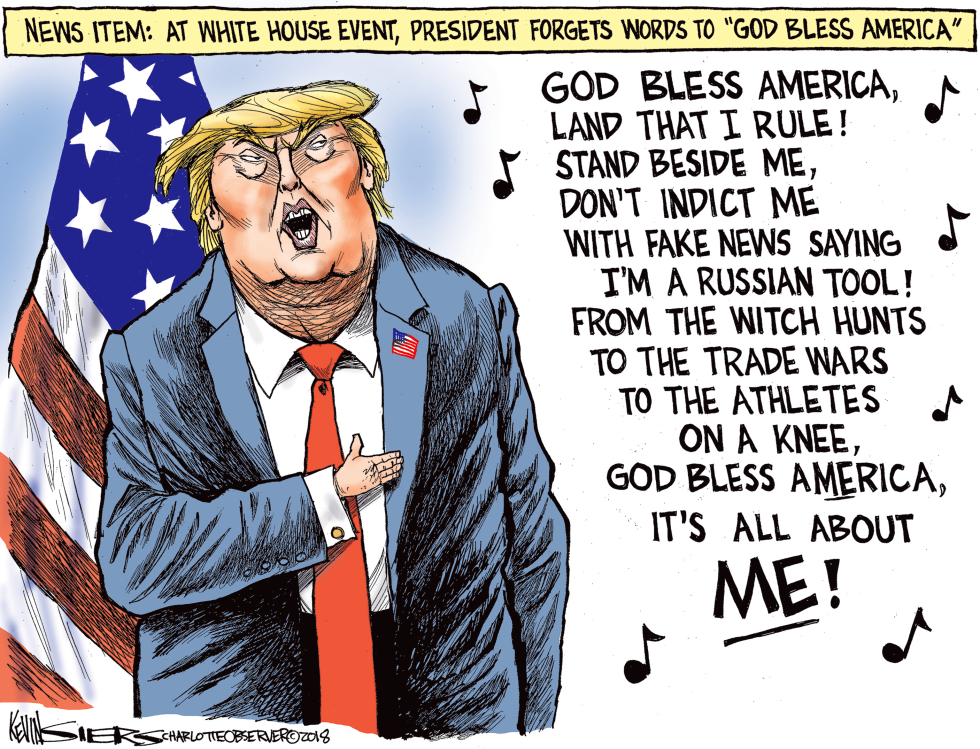  TRUMP'S GOD BLESS AMERICA by Kevin Siers