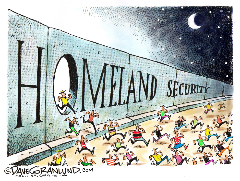  BORDER CROSSINGS UP by Dave Granlund