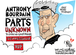 BOURDAIN by David Fitzsimmons