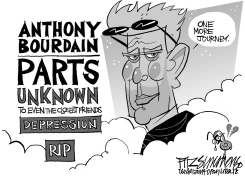 BOURDAIN by David Fitzsimmons