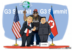 TRUMP RODMAN KIM JONG UN SUMMIT by RJ Matson