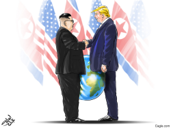 TRUMP KIM SUMMIT by Osama Hajjaj