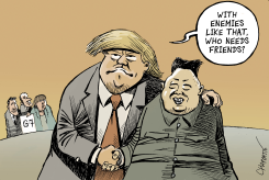 TRUMP AND KIM GET ALONG by Patrick Chappatte