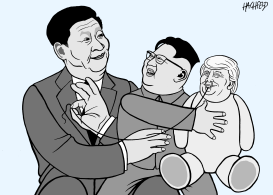 XI, KIM, TRUMP by Rainer Hachfeld