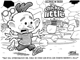 GEORGE W. BUSH COMO CHICKEN LITTLE by RJ Matson