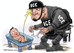 ICE PEE by Daryl Cagle