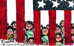 MIGRANT CHILDREN by Milt Priggee