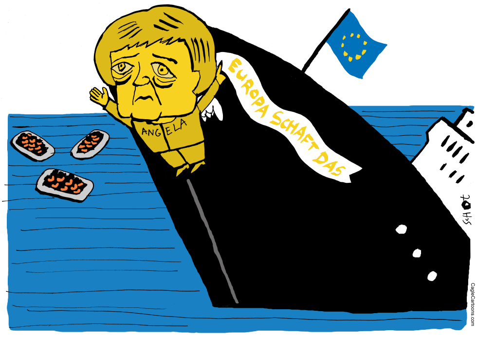  MERKEL AND THE REFUGEE PROBLEM by Schot