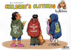 MELANIA FASHION STATEMENT FOR MIGRANT KIDS by RJ Matson