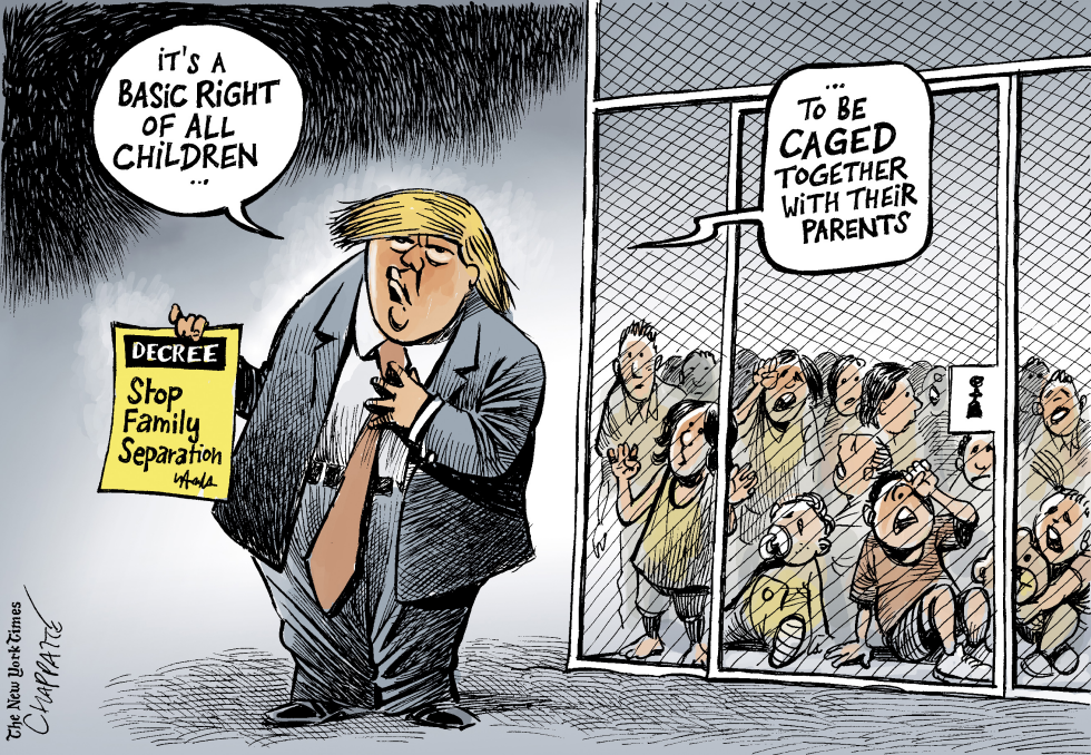  TRUMP AND THE MIGRANT CHILDREN by Patrick Chappatte