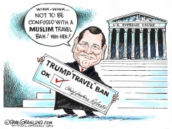 TRUMP TRAVEL BAN OK'D by Dave Granlund