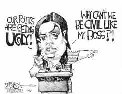 UNCIVIL WAR - SARAH HUCKABEE SANDERS by John Darkow