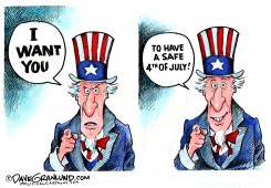 JULY 4TH BE SAFE by Dave Granlund