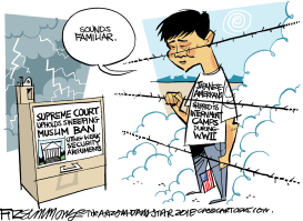 MUSLIM BAN by David Fitzsimmons