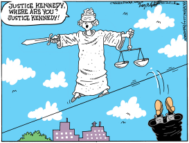 KENNEDY RETIRES by Bob Englehart