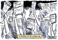 STANDING UP FOR JOURNALISM by Jeff Koterba