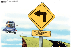 DEMOCRAT LEFT TURN by Rick McKee