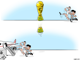 MESSI RONALDO OUT by Osama Hajjaj