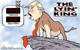 LYIN' KING by Mike Keefe