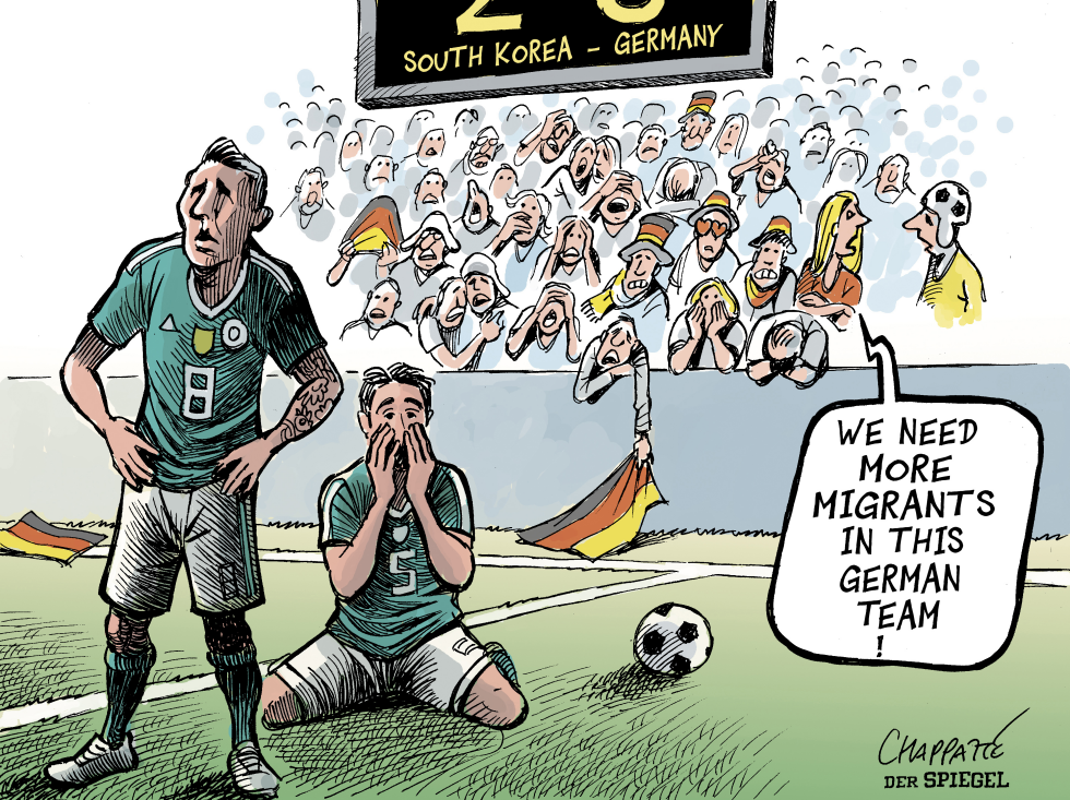  GERMANY OUT OF THE WORLD CUP by Patrick Chappatte