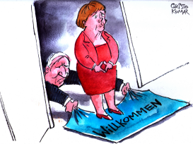 MERKEL AND SEEHOFER by Christo Komarnitski