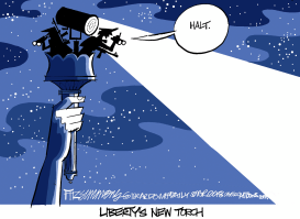 LIBERTY'S TORCH by David Fitzsimmons