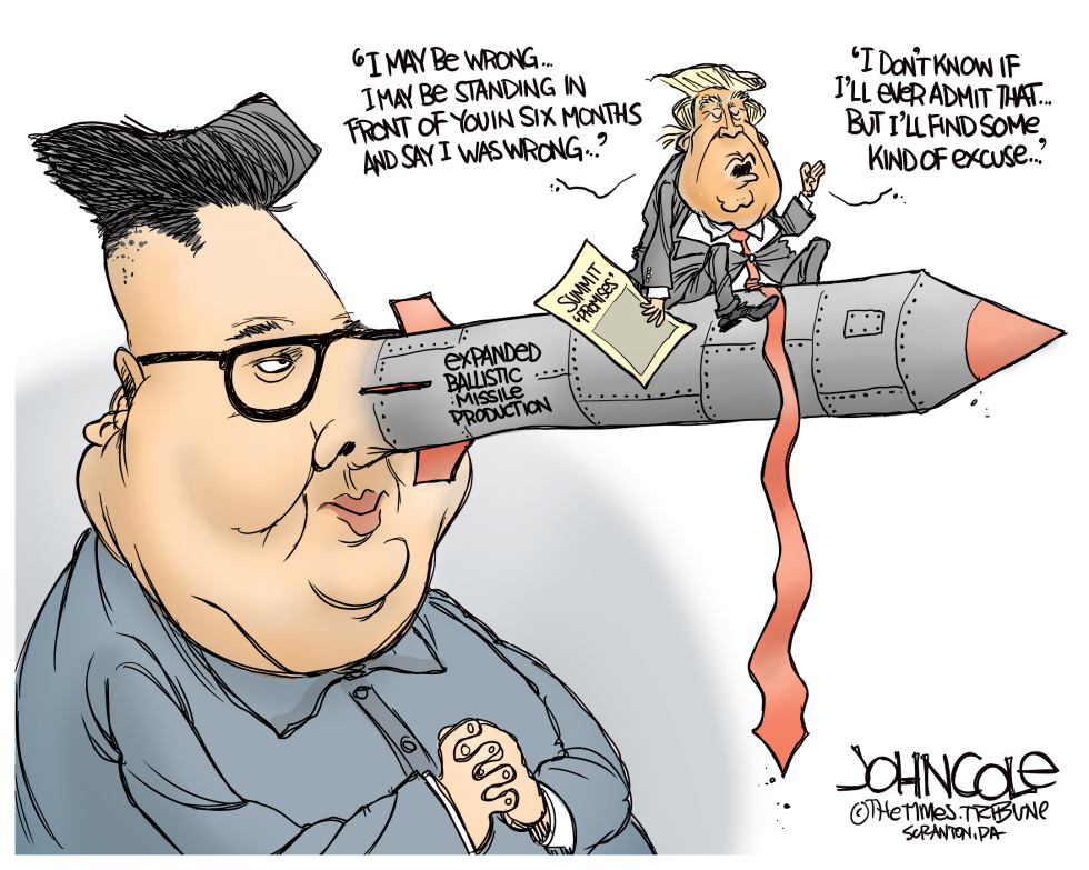  KIM AND TRUMP by John Cole