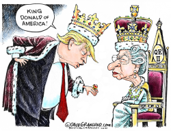 TRUMP MEETING QUEEN ELIZABETH II by Dave Granlund