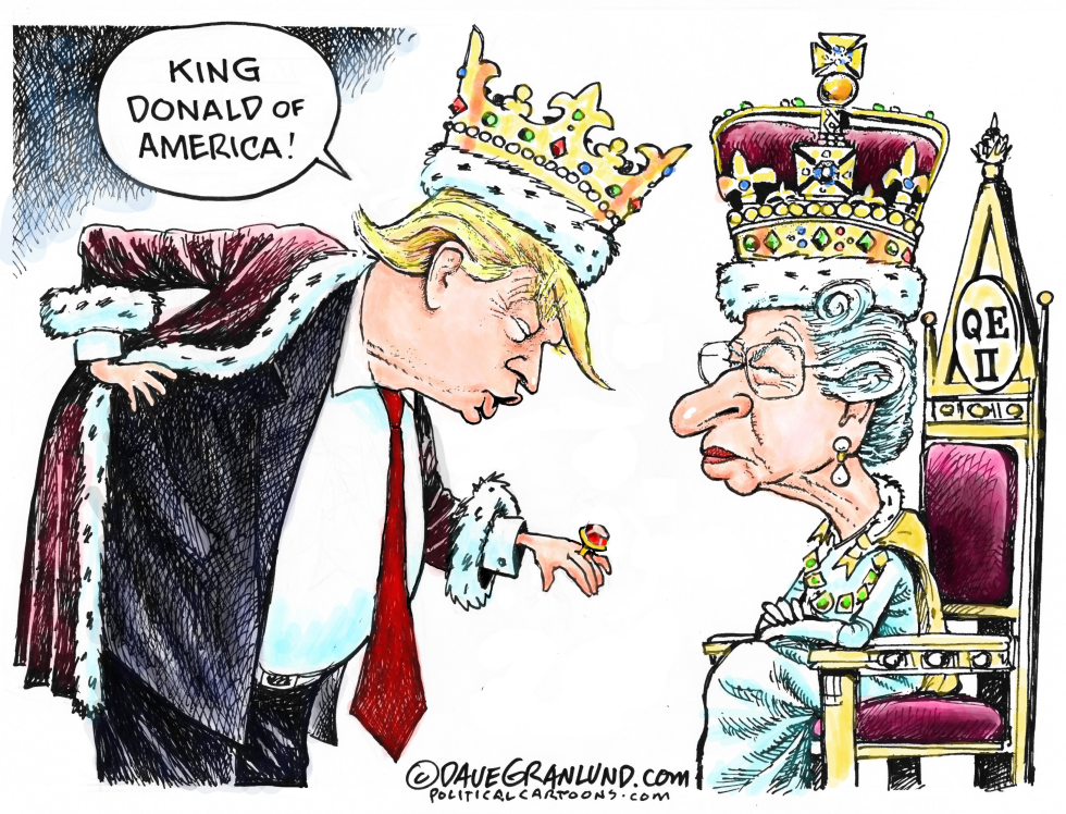  TRUMP MEETING QUEEN ELIZABETH II by Dave Granlund