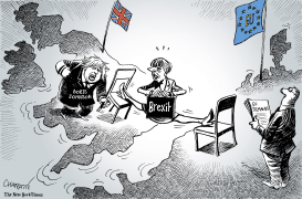 THERESA MAY ON SHAKY GROUND by Patrick Chappatte