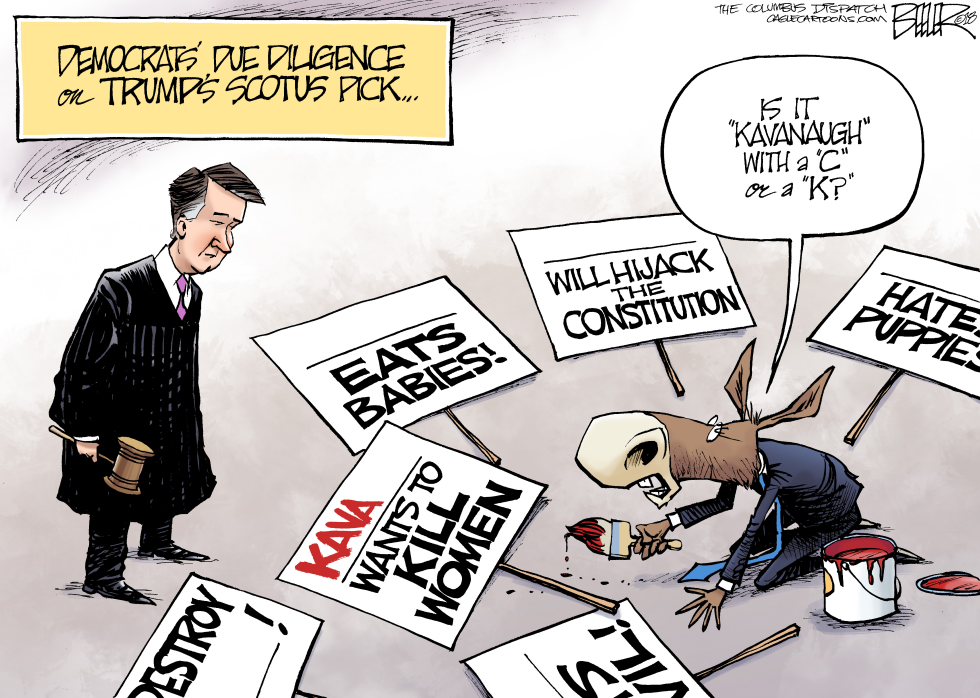  DEMS REACT TO KAVANAUGH by Nate Beeler