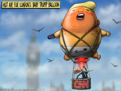 BABY TRUMP LONDON ENGLAND BALLOON by Sean Delonas