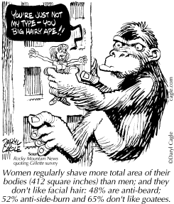 TRUE - WOMEN DO NOT LIKE HAIRY GUYS by Daryl Cagle