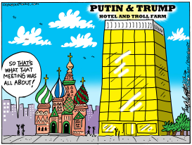 TRUMP MEETS PUTIN by Bob Englehart