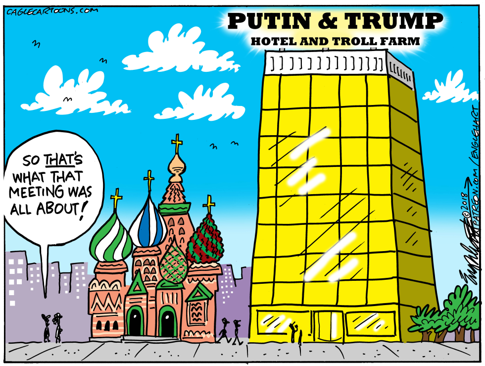  TRUMP MEETS PUTIN by Bob Englehart